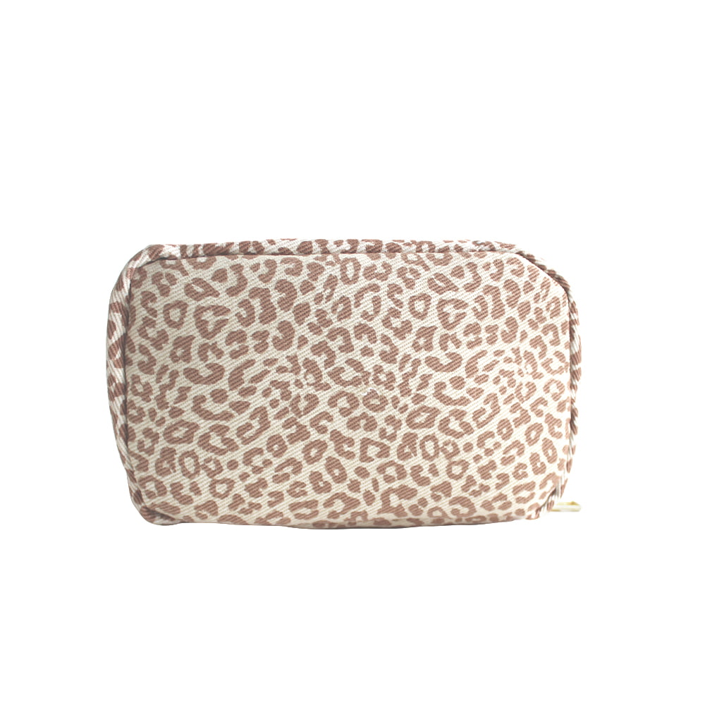 WC-2202 Neceser organizador impermeable con estampado de leopardo pequeño