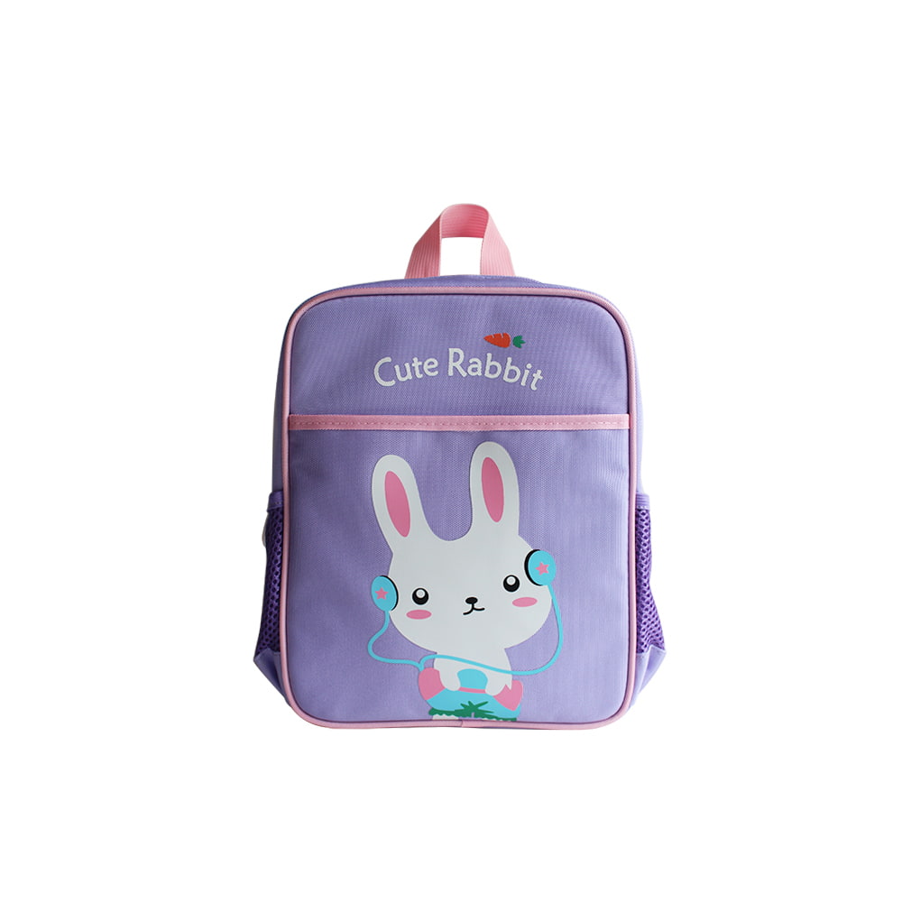 4309 Mochila escolar para estudiantes con estampado de conejitos lindos para niñas