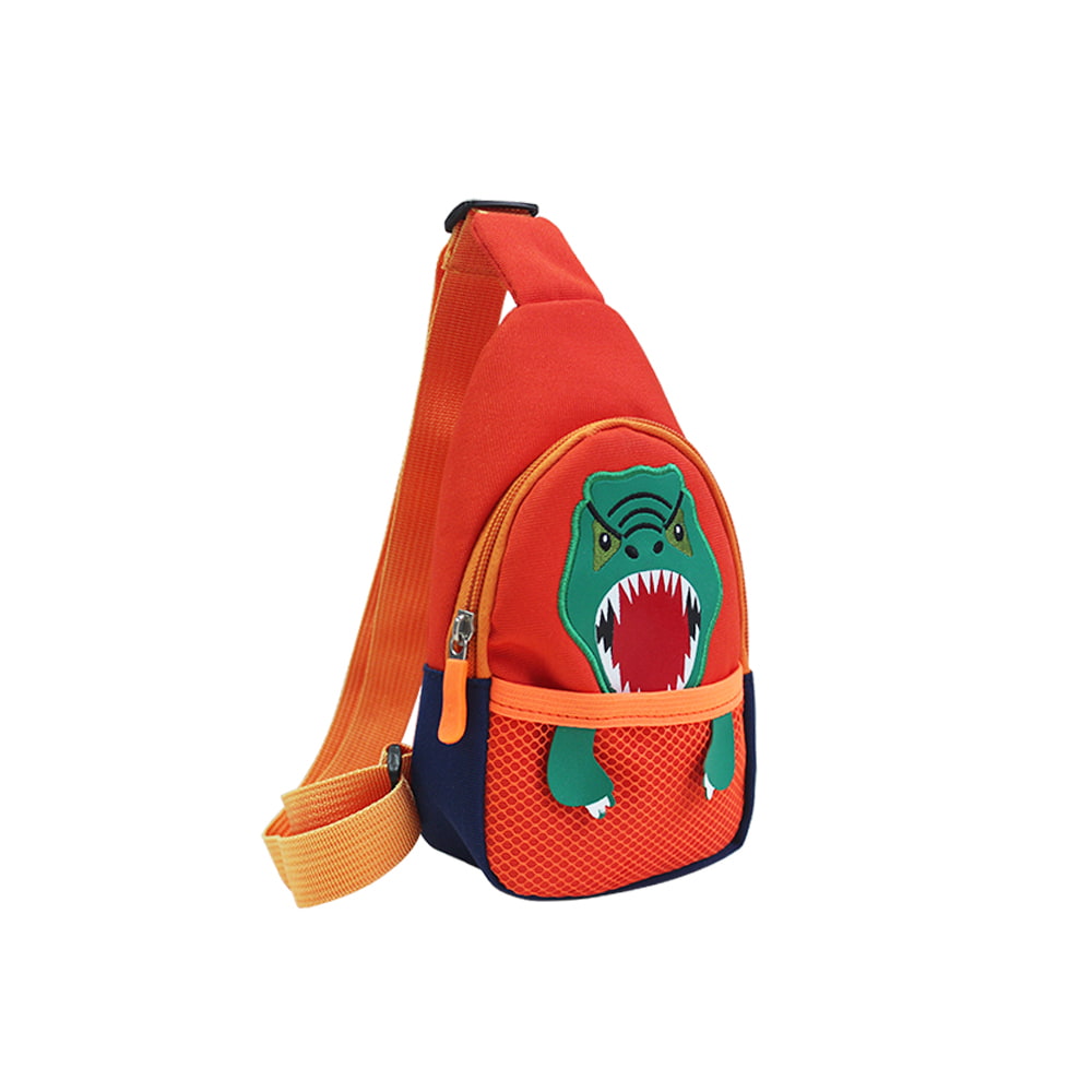 BD-GM05 Paquete de pecho para niños con dinosaurio de dibujos animados naranja