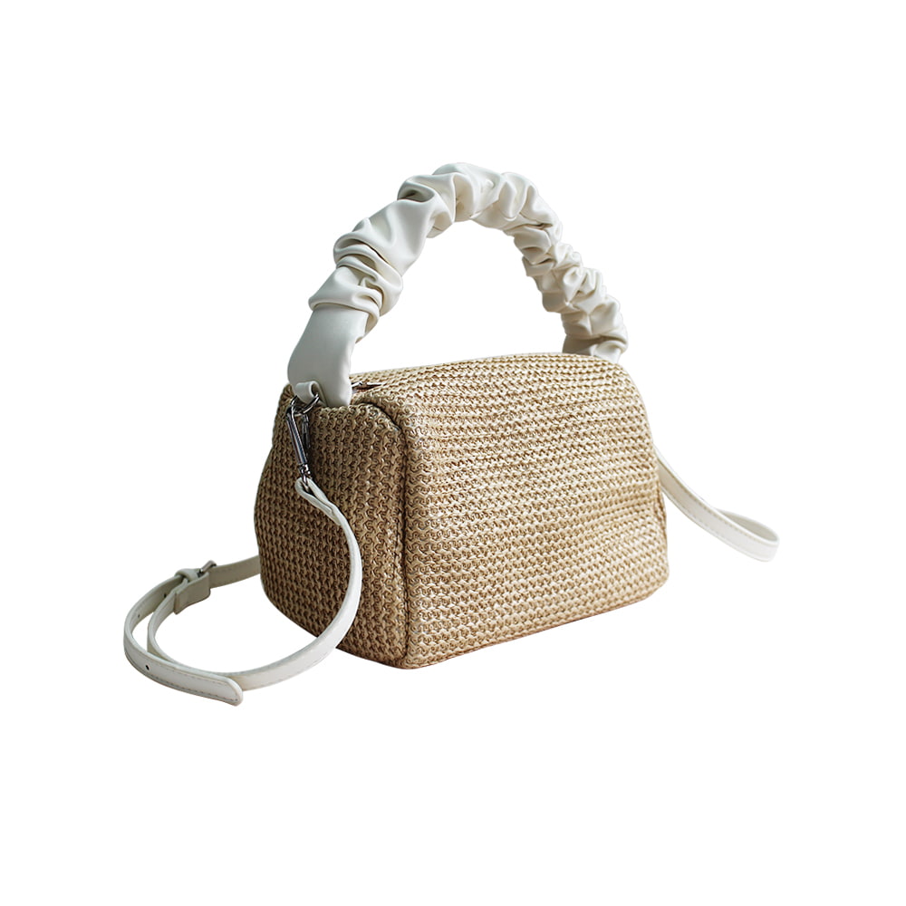 BD-GM04 Mini bolso de mano tejido de paja elegante y elegante para mujer