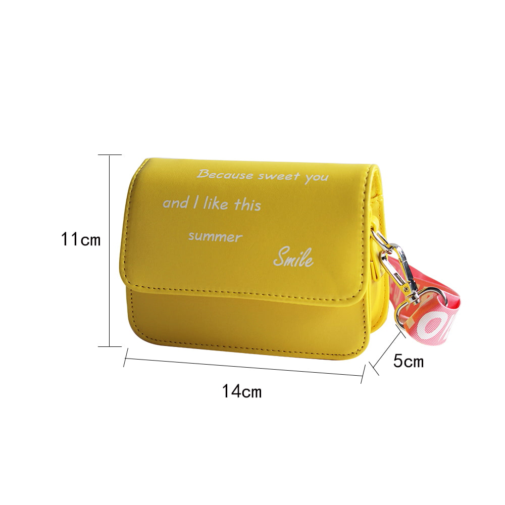 3869 Bolso bandolera para niños de cuero PU amarillo