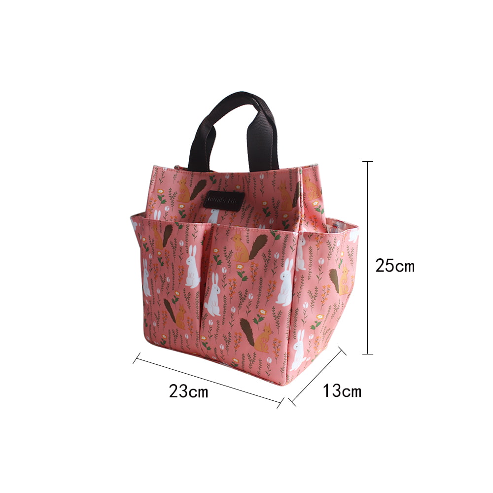 4762 Bolsa de almuerzo térmica con cremallera impermeable rosa para mujer