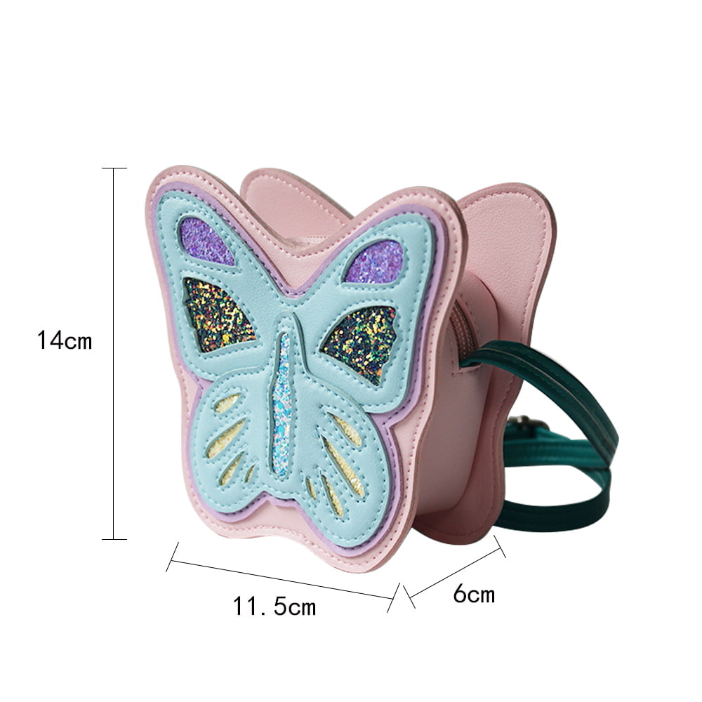 4063 Bolso Bandolera Niña Mariposa Pastel