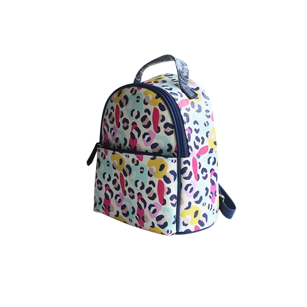 4263 Mochilas con estampado de leopardo Rainbow Spots para mujer