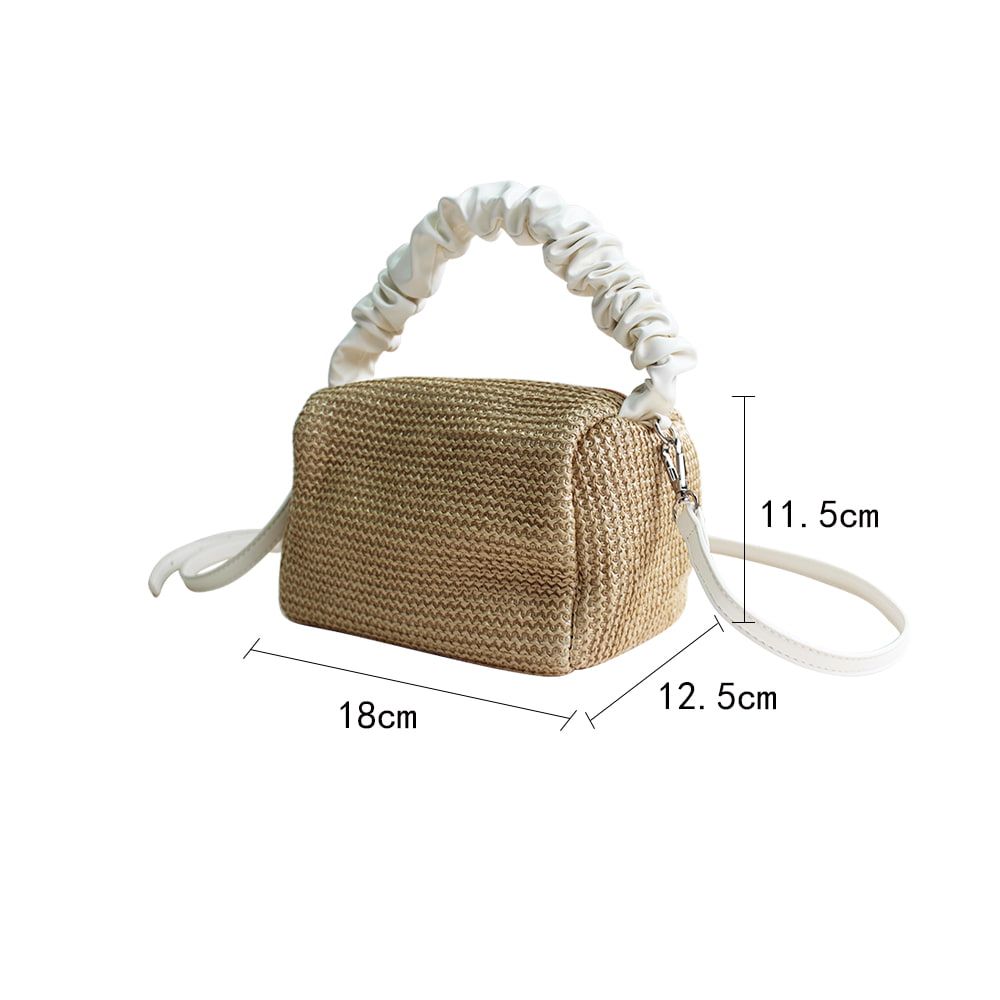 BD-GM04 Mini bolso de mano tejido de paja elegante y elegante para mujer