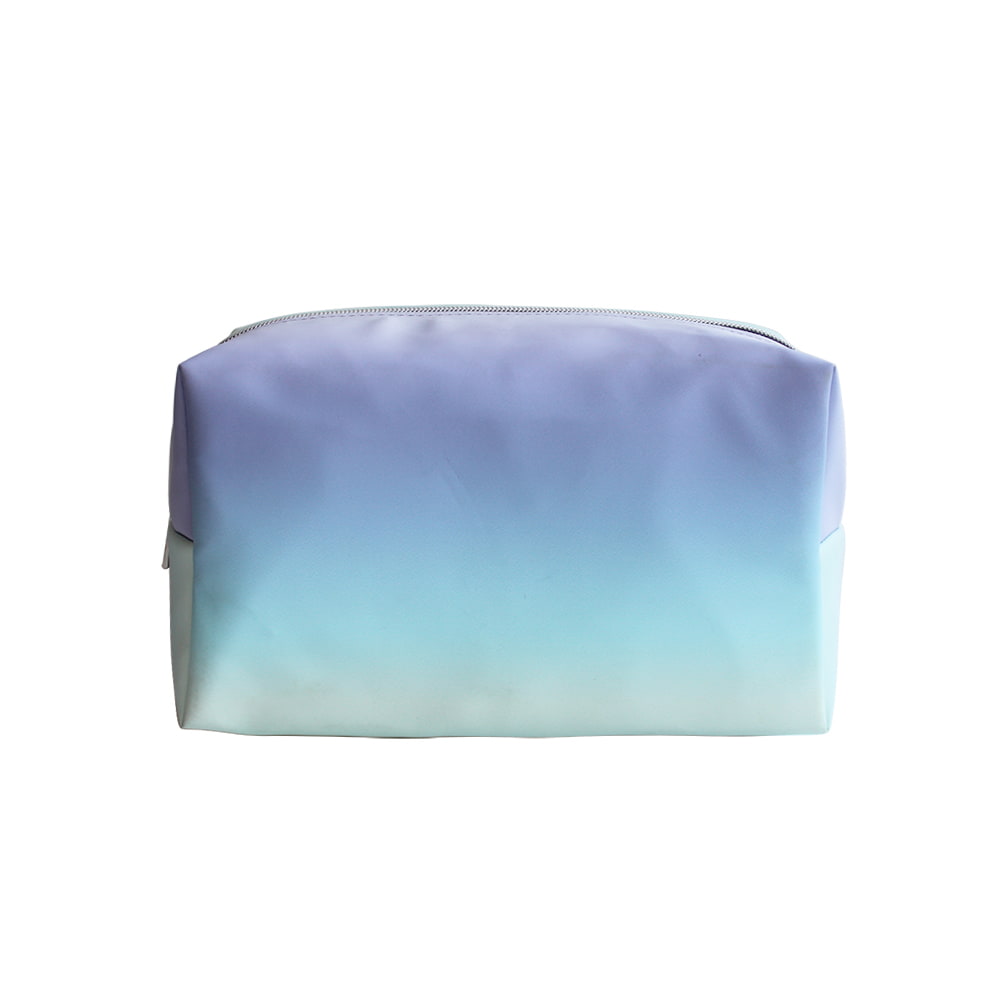 3611 Bolso cosmético de cuero PU con cremallera Ombre para mujer