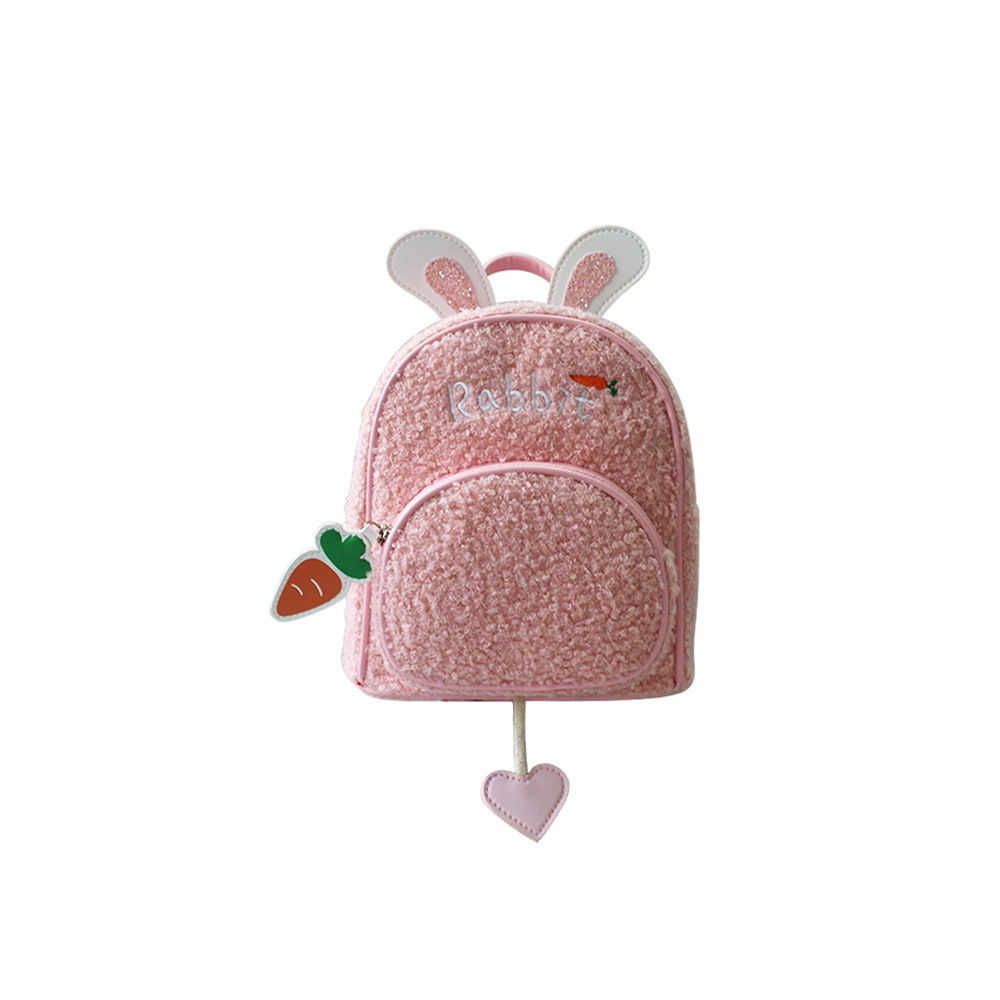 3928 Bolso Mochila Conejo de Peluche Esponjoso con Orejas de Conejito