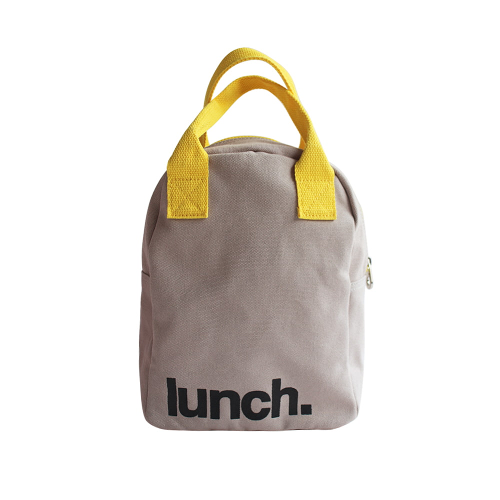 BD-GM06 Bolsa de almuerzo más fresca con cremallera de pelusa ecológica amarilla gris