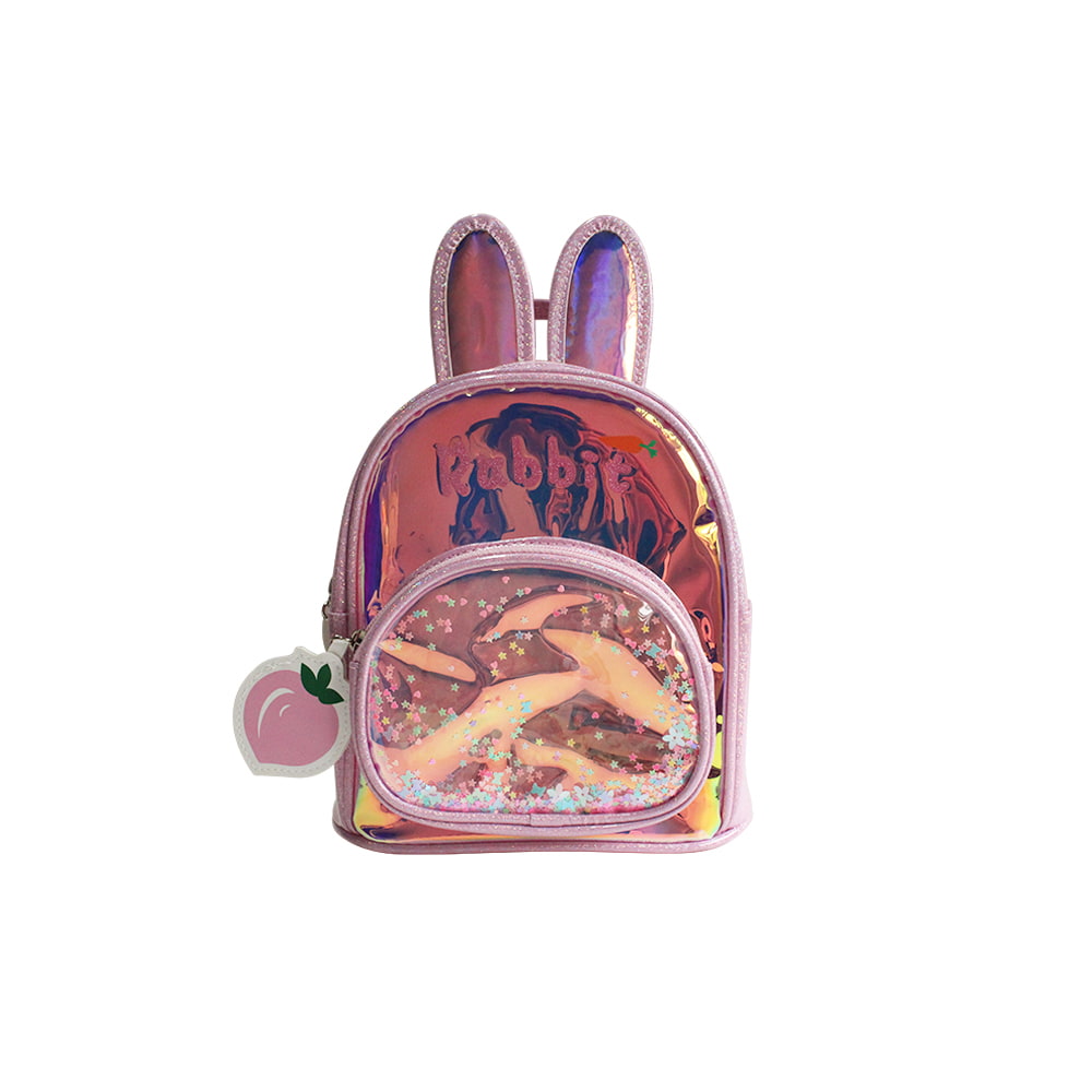 Mochila escolar para niñas 4004 Rabbit Laser Glitter