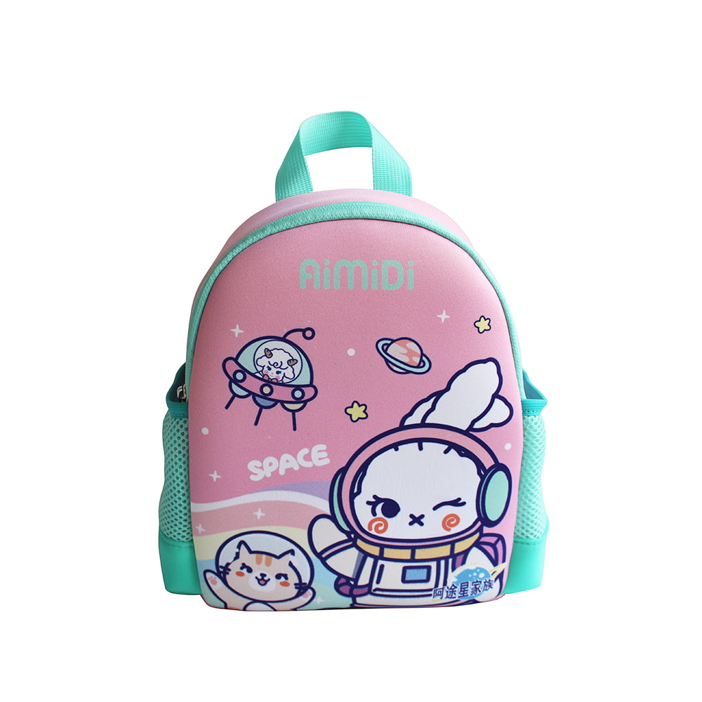 Mochila escolar de viaje para niñas de dibujos animados rosa 4081