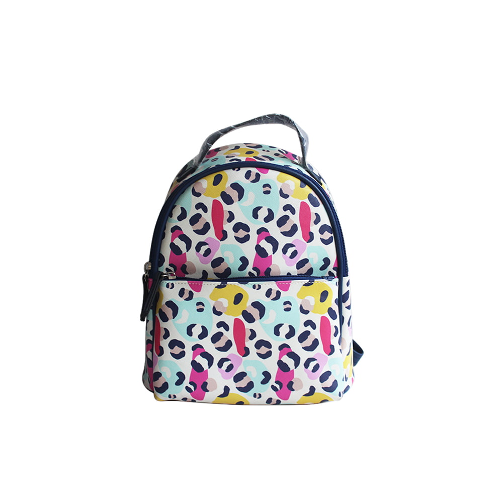 4263 Mochilas con estampado de leopardo Rainbow Spots para mujer