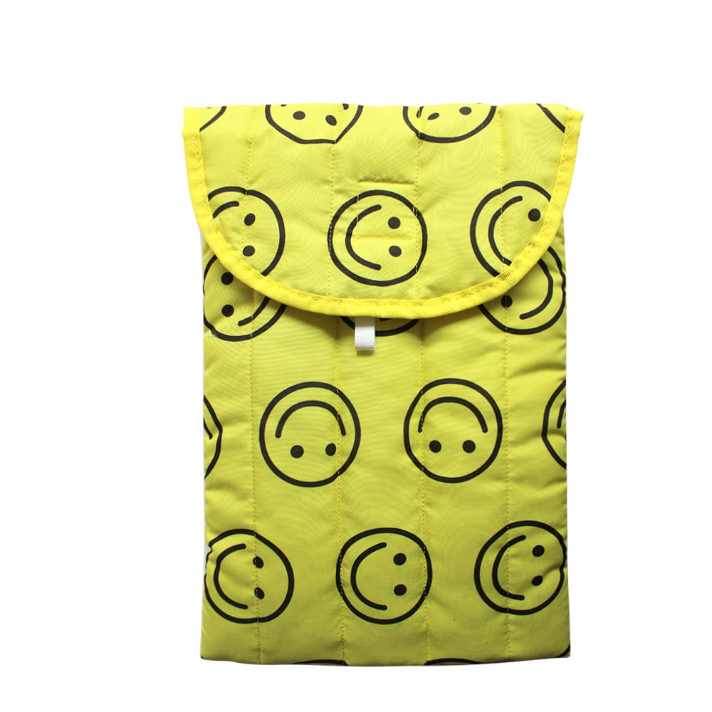 4731 Neceser de viaje para maquillaje de gran capacidad con estampado Happy Yellow