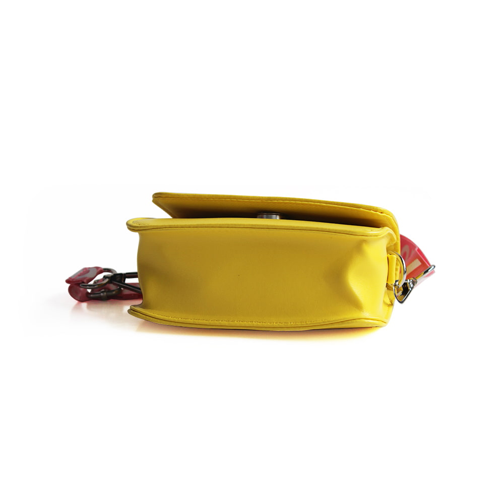 3869 Bolso bandolera para niños de cuero PU amarillo