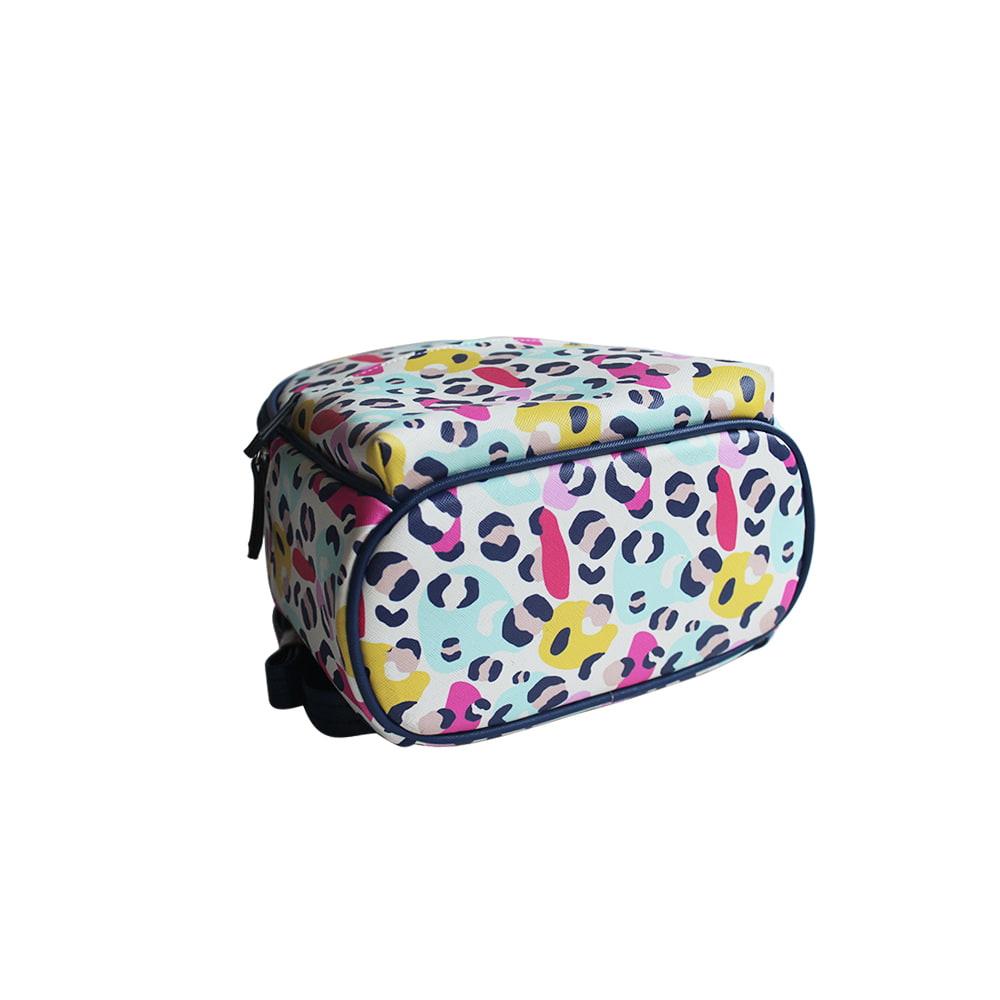 4263 Mochilas con estampado de leopardo Rainbow Spots para mujer