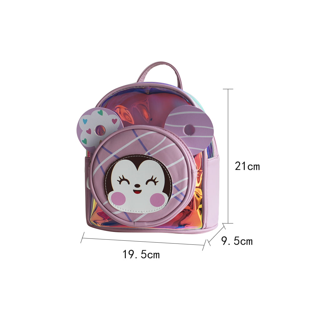 4054 Mochila con estampado de dibujos animados holográficos para niños