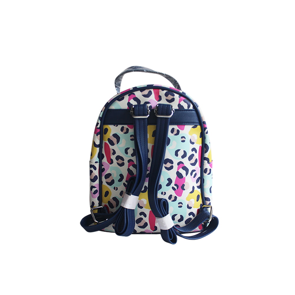 4263 Mochilas con estampado de leopardo Rainbow Spots para mujer