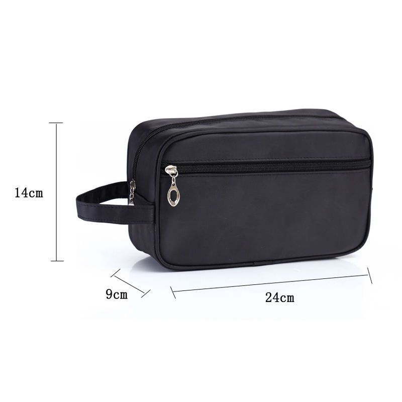 4643 Bolsa de almacenamiento de cosméticos de viaje para hombre, impermeable, negra