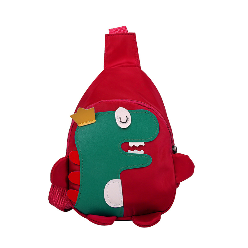 BD-GM21 Bolso de pecho para niños con estampado de dinosaurio de dibujos animados para exteriores