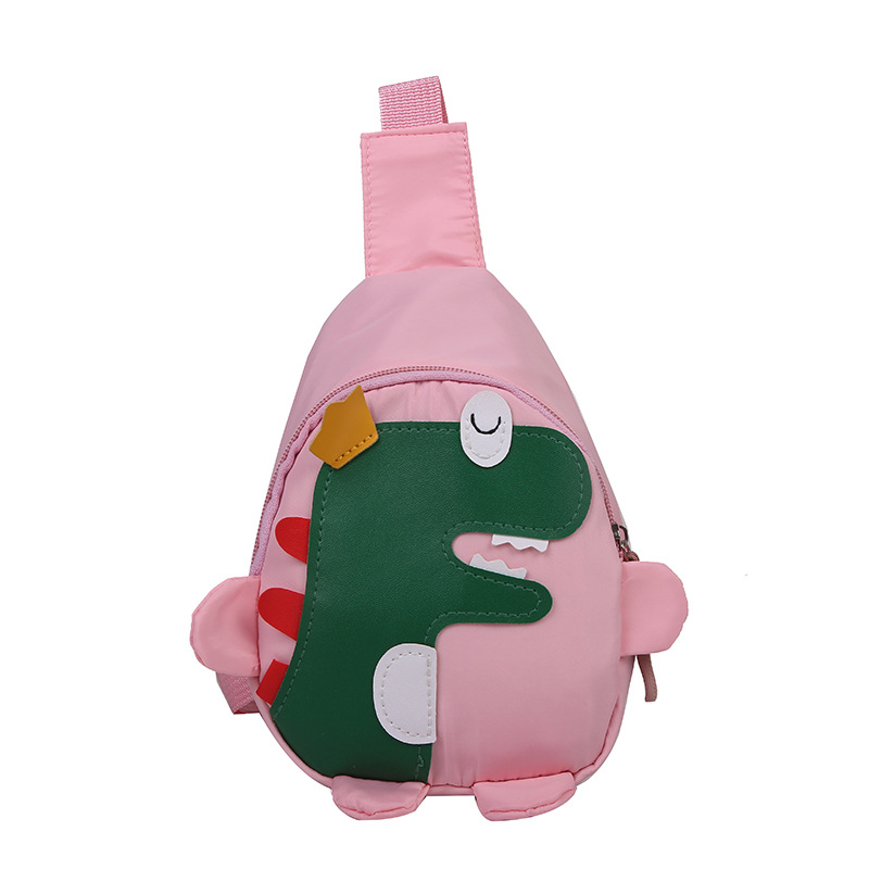 BD-GM21 Bolso de pecho para niños con estampado de dinosaurio de dibujos animados para exteriores