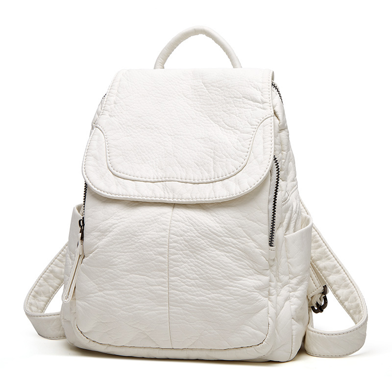 BD-GM129 Mochila pequeña informal sencilla de piel sintética suave para mujer