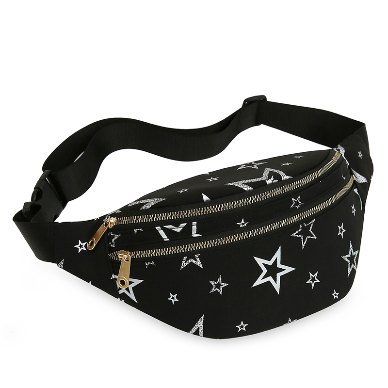 BD-GM160 Riñonera impermeable con estampado de estrellas de color sólido informal