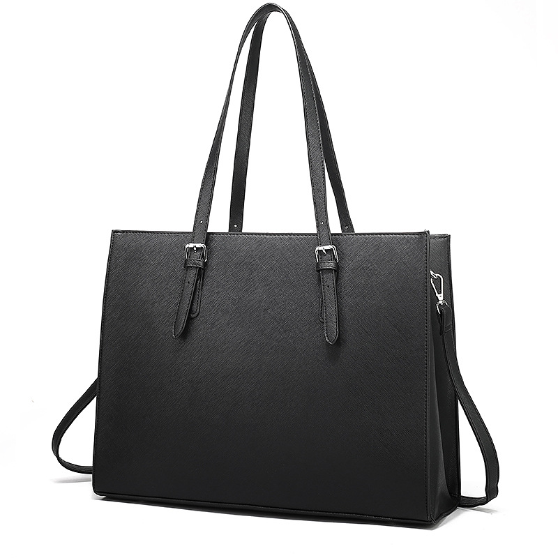 BD-GM147 Bolso de mano minimalista de cuero para computadora de negocios para mujer