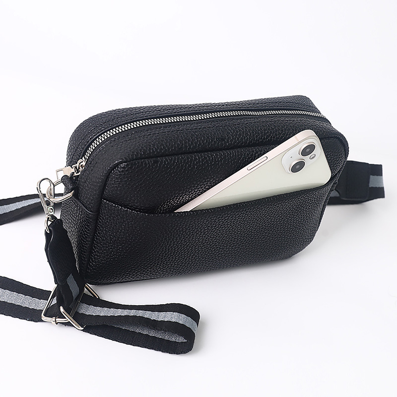 8835 Mini bolso bandolera para mujer de cuero PU de color sólido