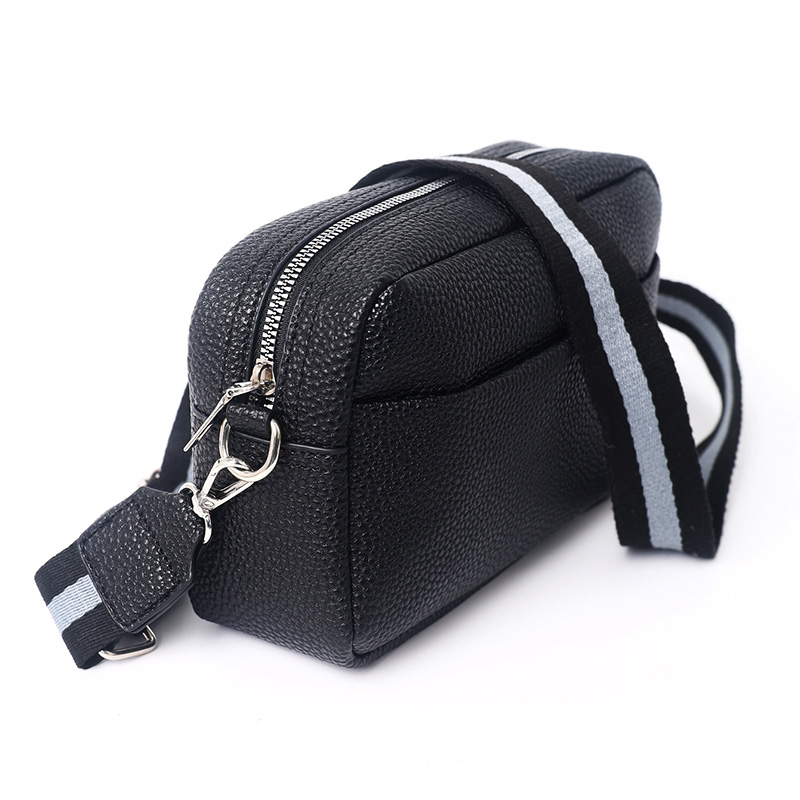 8835 Mini bolso bandolera para mujer de cuero PU de color sólido