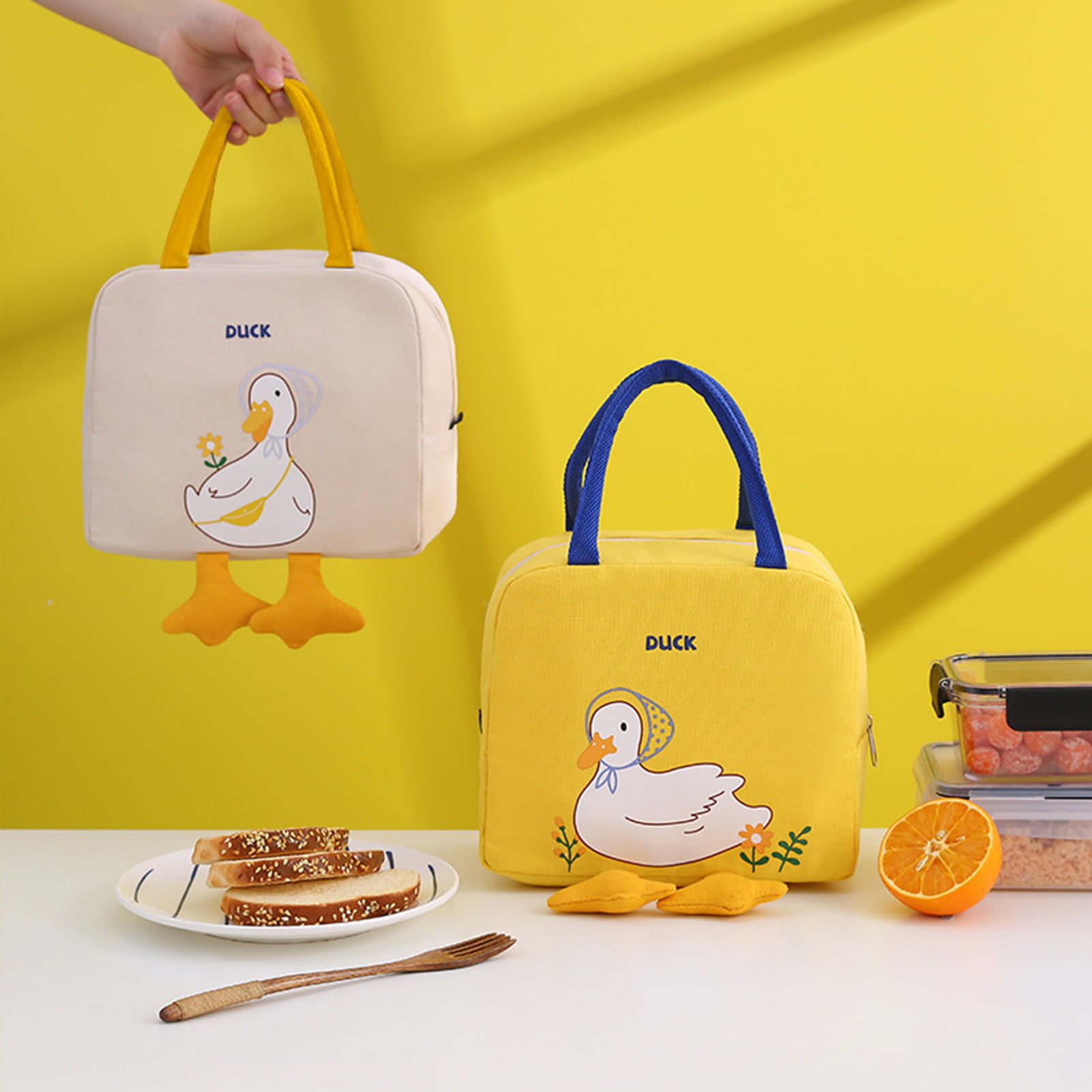 BD-GM106 Bolsa de almuerzo impermeable con lindo patito amarillo