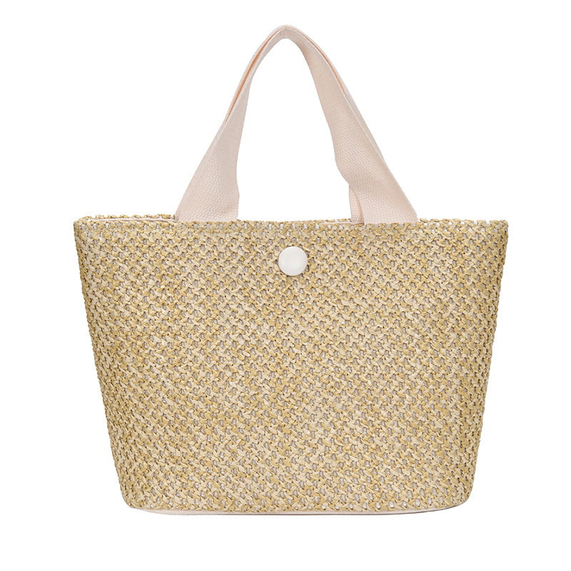 BD-GM30 Bolso de mano elegante de playa tejido de paja para mujer