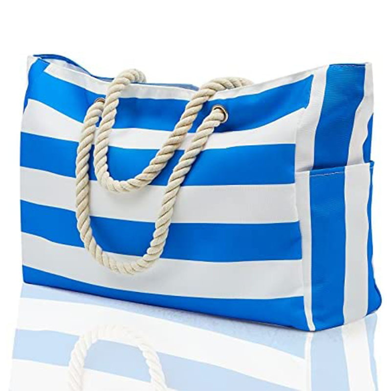 BD-GM37 Bolso de mano de playa de verano a rayas portátil de moda