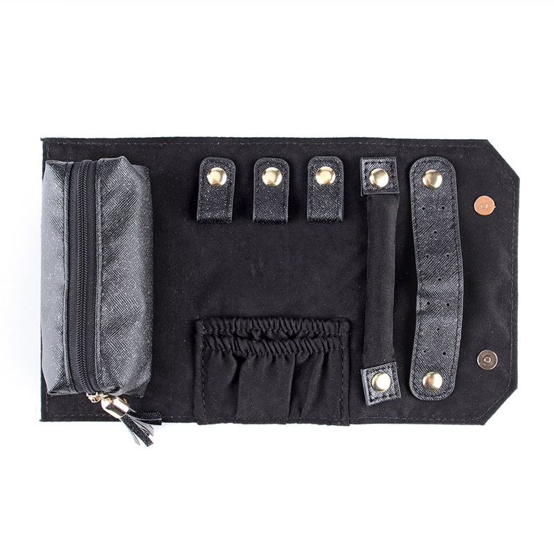 Rollo organizador de joyas de viaje portátil de cuero PU BD-GM47