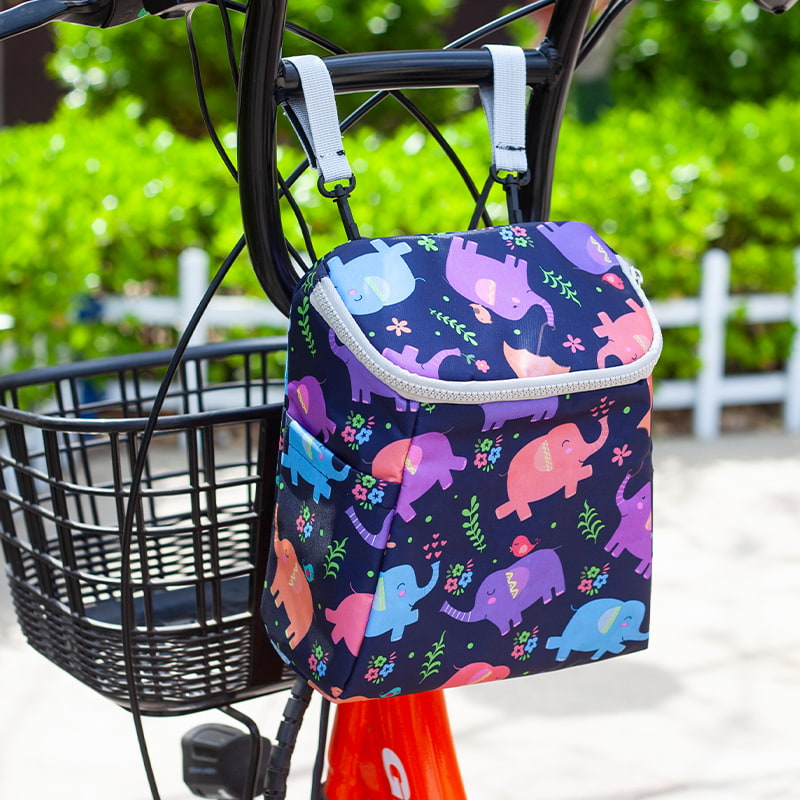 Bolsa de almacenamiento para manillar de bicicleta con estampado de dibujos animados multicolor BD-GM79