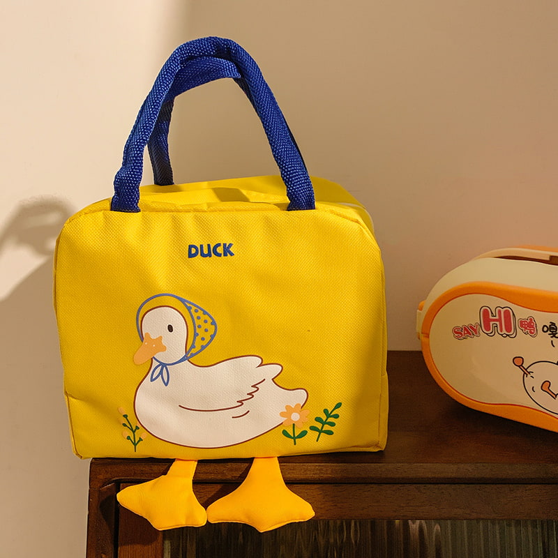 BD-GM106 Bolsa de almuerzo impermeable con lindo patito amarillo