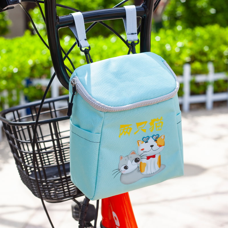 Bolsa de almacenamiento para manillar de bicicleta con estampado de dibujos animados multicolor BD-GM79