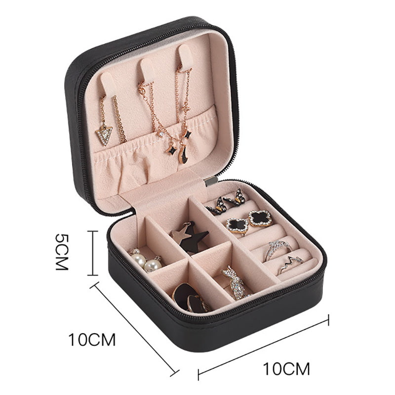 BD-GM49 Organizador de caja de almacenamiento de joyas con forro suave para viajes