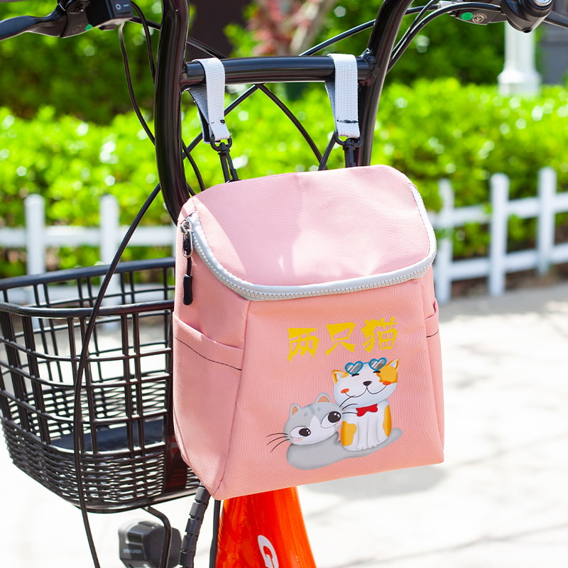 Bolsa de almacenamiento para manillar de bicicleta con estampado de dibujos animados multicolor BD-GM79