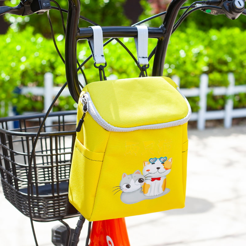 Bolsa de almacenamiento para manillar de bicicleta con estampado de dibujos animados multicolor BD-GM79